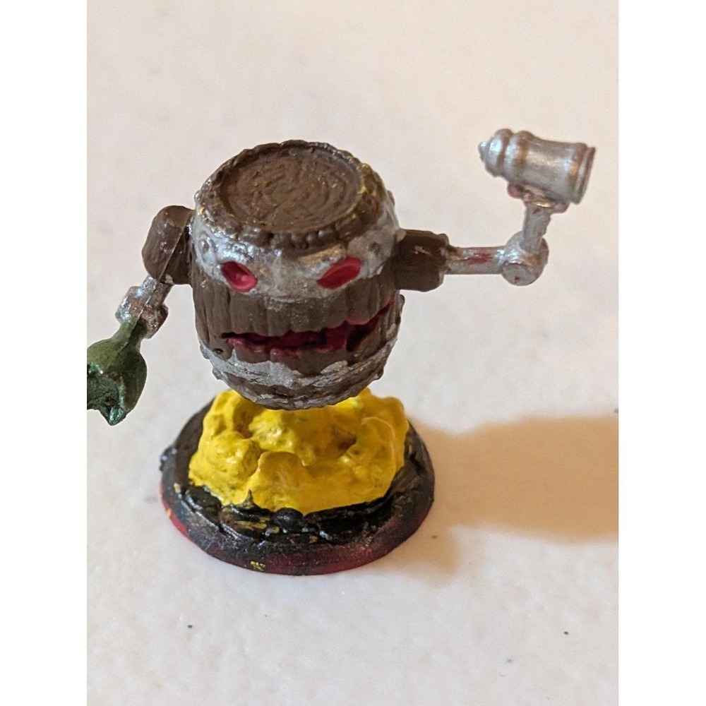 Hand-Painted D&D Miniature Barrel Monster 3/4" Tall 1" Wide – Custom Base - Picture 1 of 5